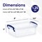 Mini Storage Bins with Lids, Clear Plastic Containers for Organizing, Stackable Totes, BPA Free, Non Toxic, Odor Free, Organizer Boxes for Home, Office, and Dorm, 1.25 Qt, 2 Pack